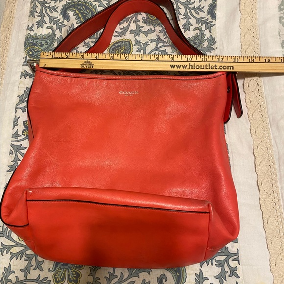 Coach Legacy Hobo Coral Handbag GUC - Picture 3 of 9